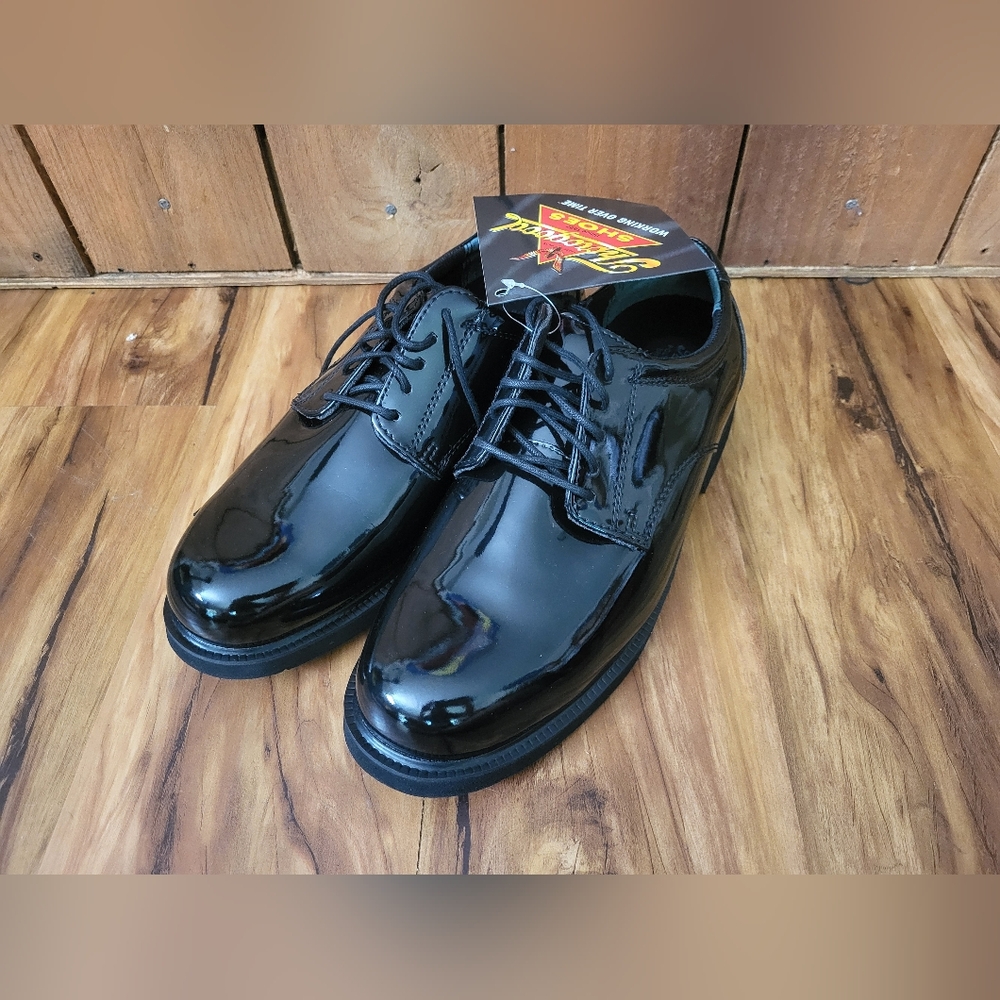 Thorogood Work Dress Shoes For Men Size 9W, Women Size 11,Black,Sleek,New, Gloss